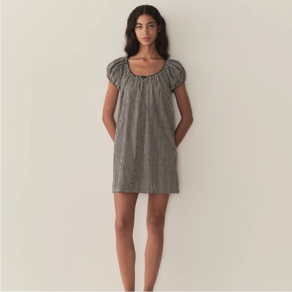 Doen Dresses & Skirts - Doen Julia Dress Mini Black White La Maddalena Gingham Medium EUC